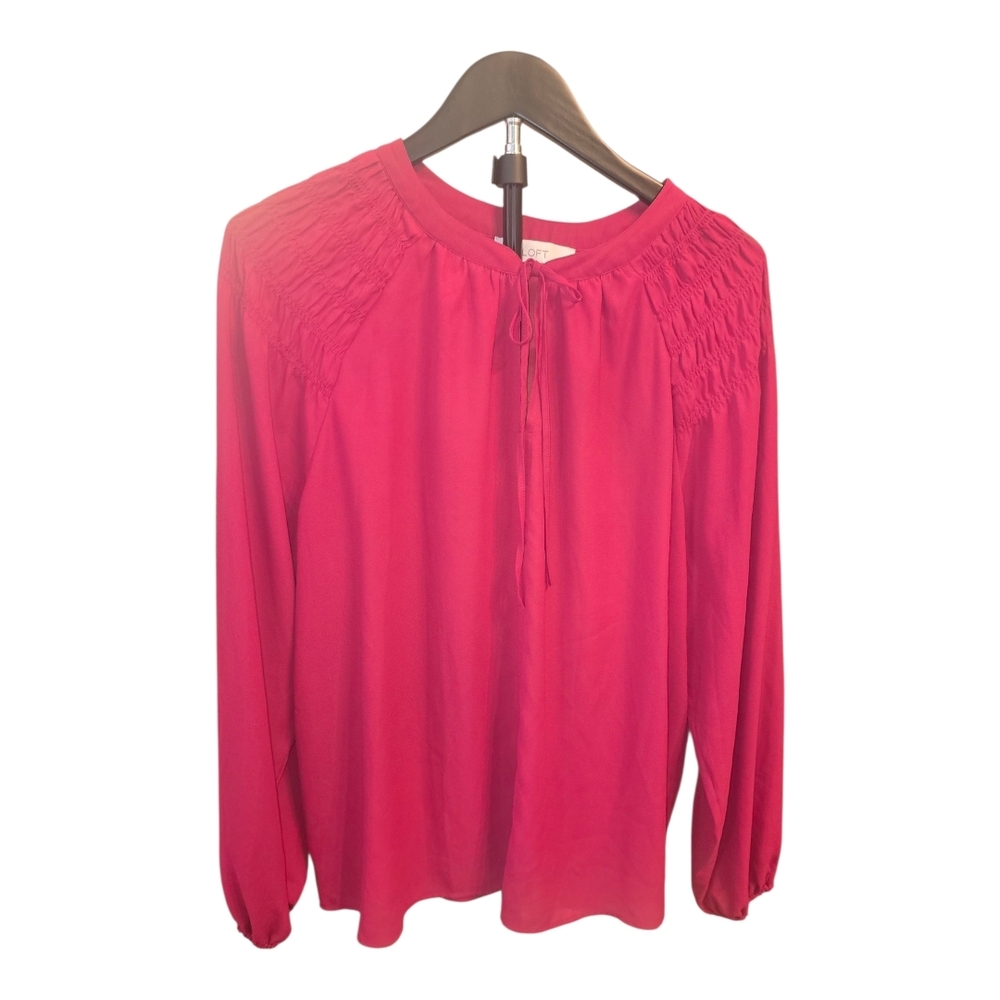 LOFT Vibrant Pink Blouse